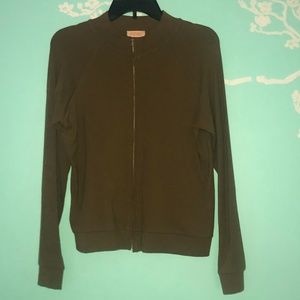 Series Olive Green Full Zip Hoodie